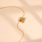 Nomad Moissanite Necklace- Solid Gold