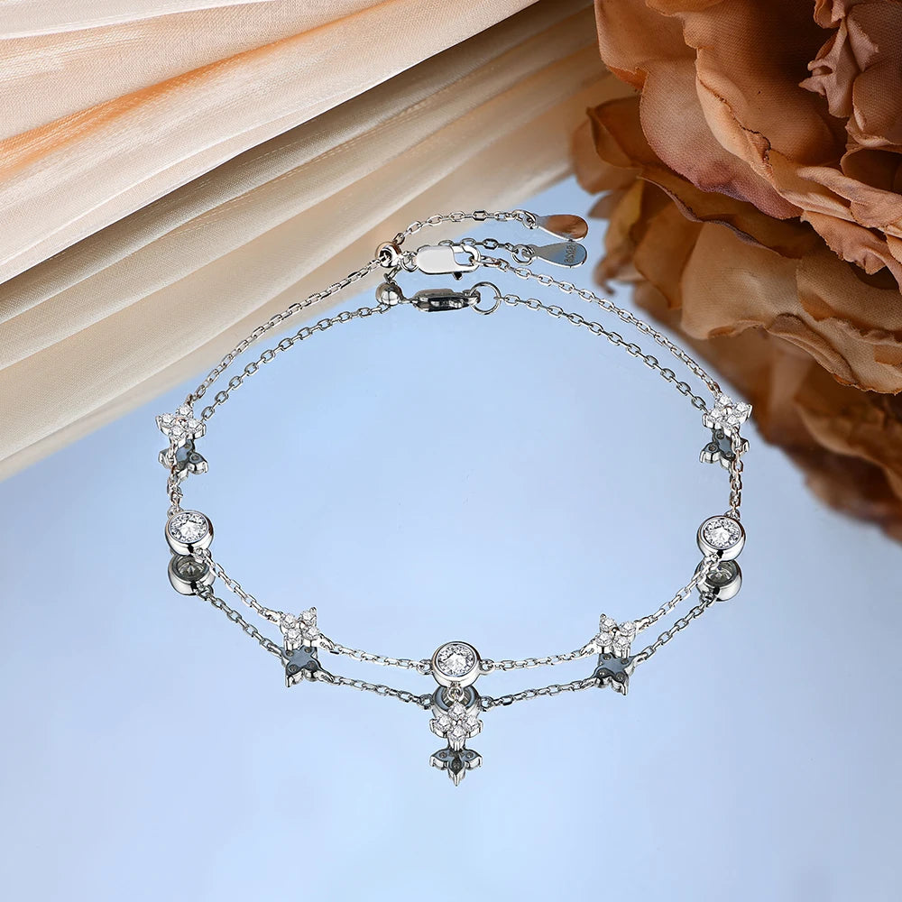 Quebec Moissanite Bracelet- Solid Gold