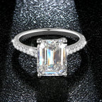 Cannes Emerald Cut Moissanite Ring