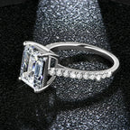 Cannes Emerald Cut Moissanite Ring