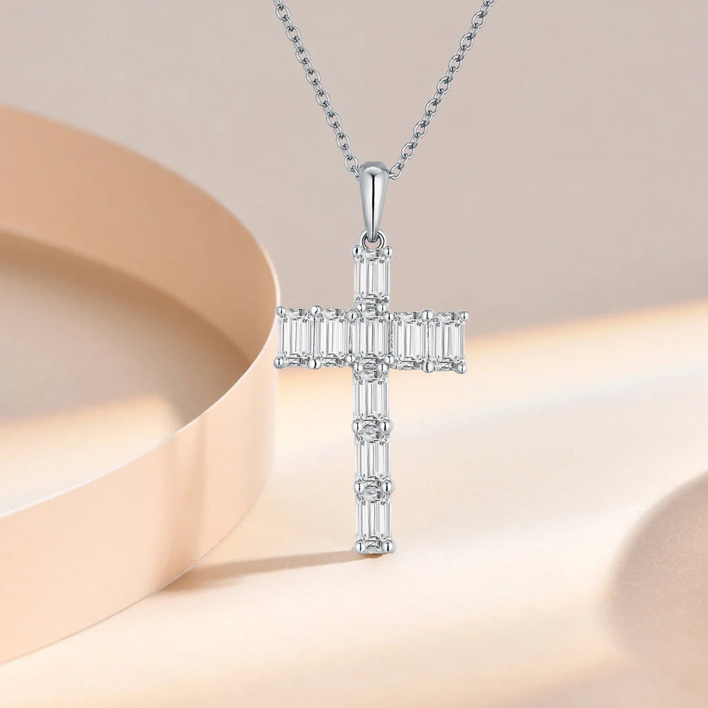 Malta Cross Moissanite Necklace