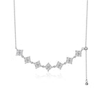 Annecy Moissanite Necklace- White Gold