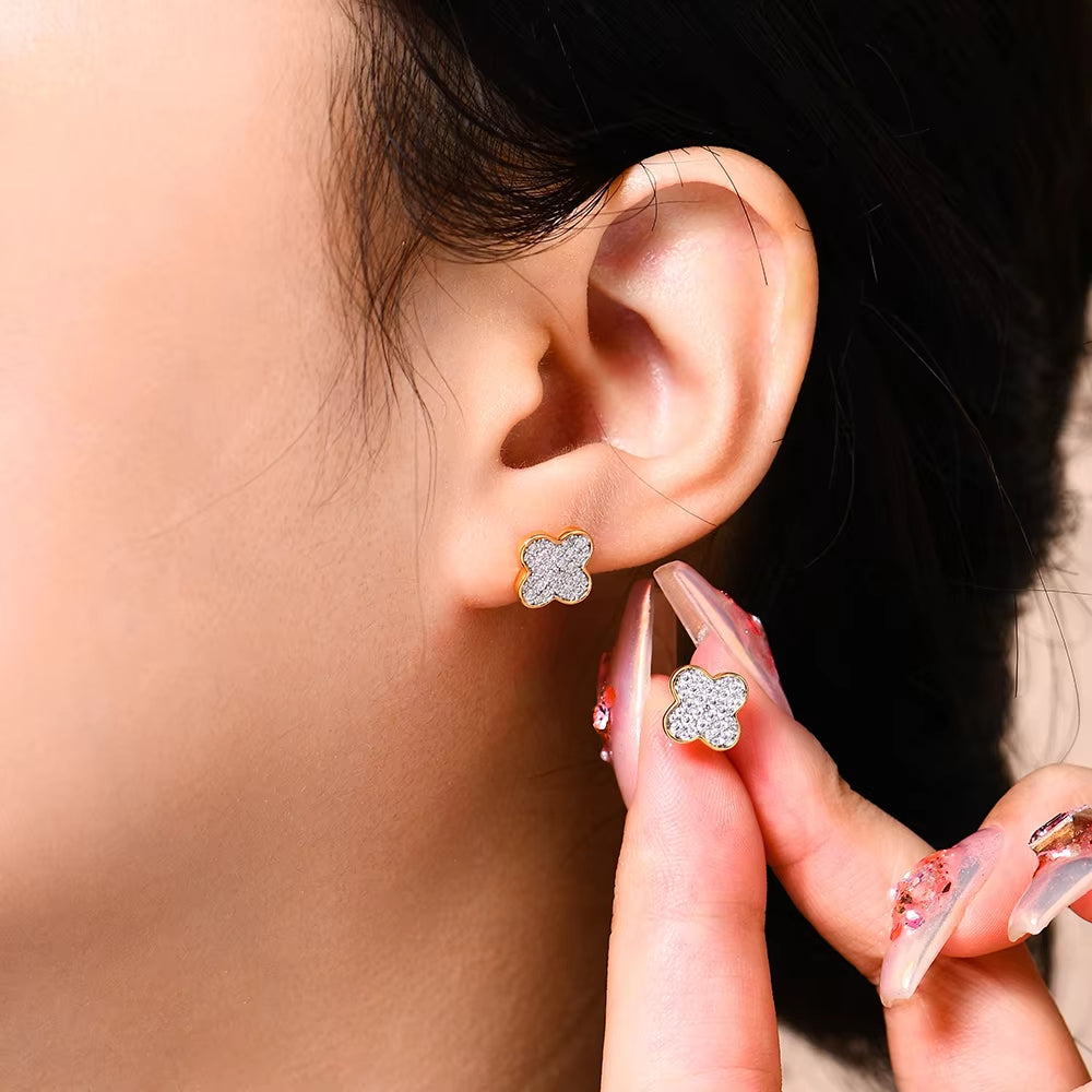 Clover Moissanite Earrings